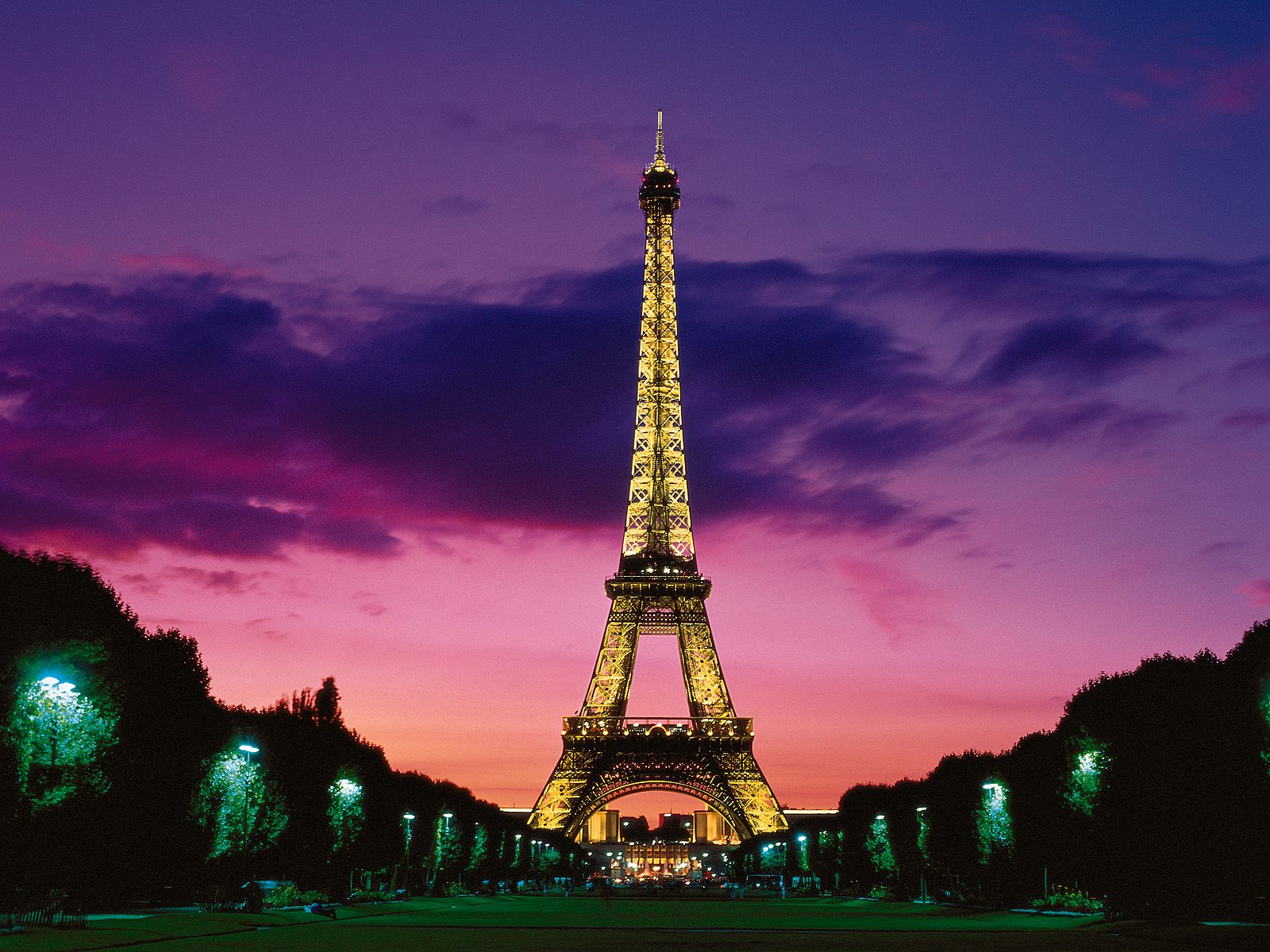 Paris Paris at Night Wallpaper